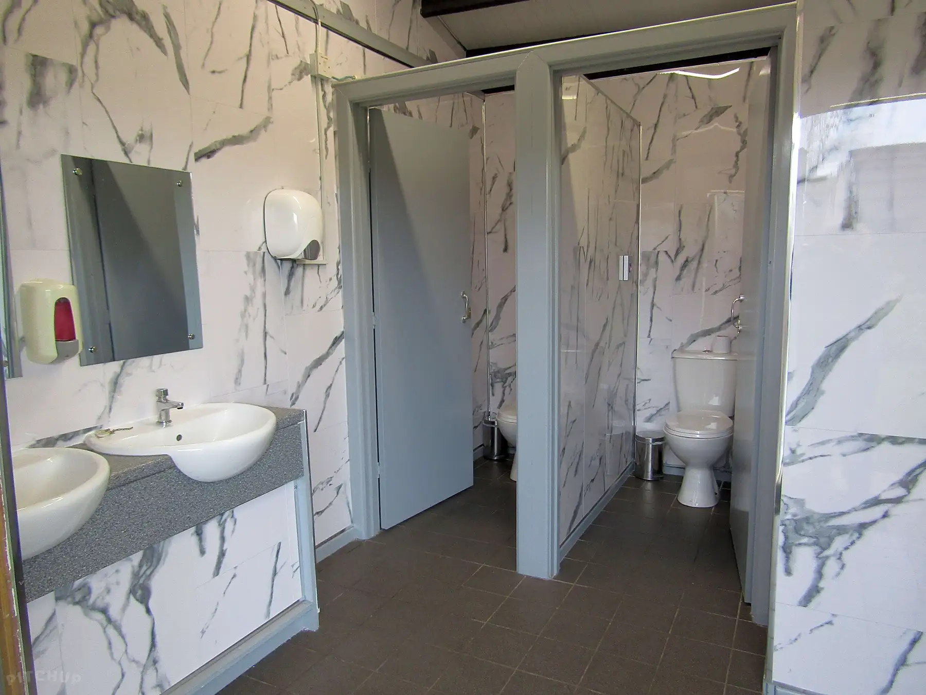 The onsite toilet and shower block at Smithson Farm Camping and Caravan Park, Burnley